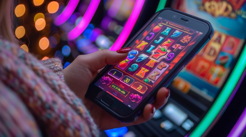 Pengguna sedang menggunakan aplikasi mobile resmi pompa777 di perangkat smartphone Android dengan tampilan grafis yang menarik